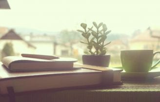 books and coffee image