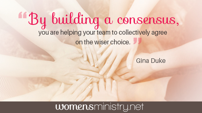 Gina Duke building consensus quote